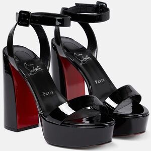 Christian Louboutin Movida Sabina 130mm Patent Leather Platform Sandals ✨
